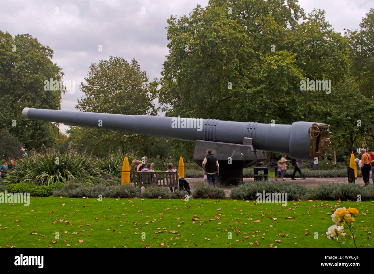 BL 15-inch Mark-1 naval guns at IWM London. Stock Photo