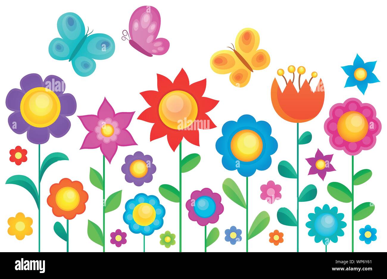 Flower topic image 1 Stock Vector