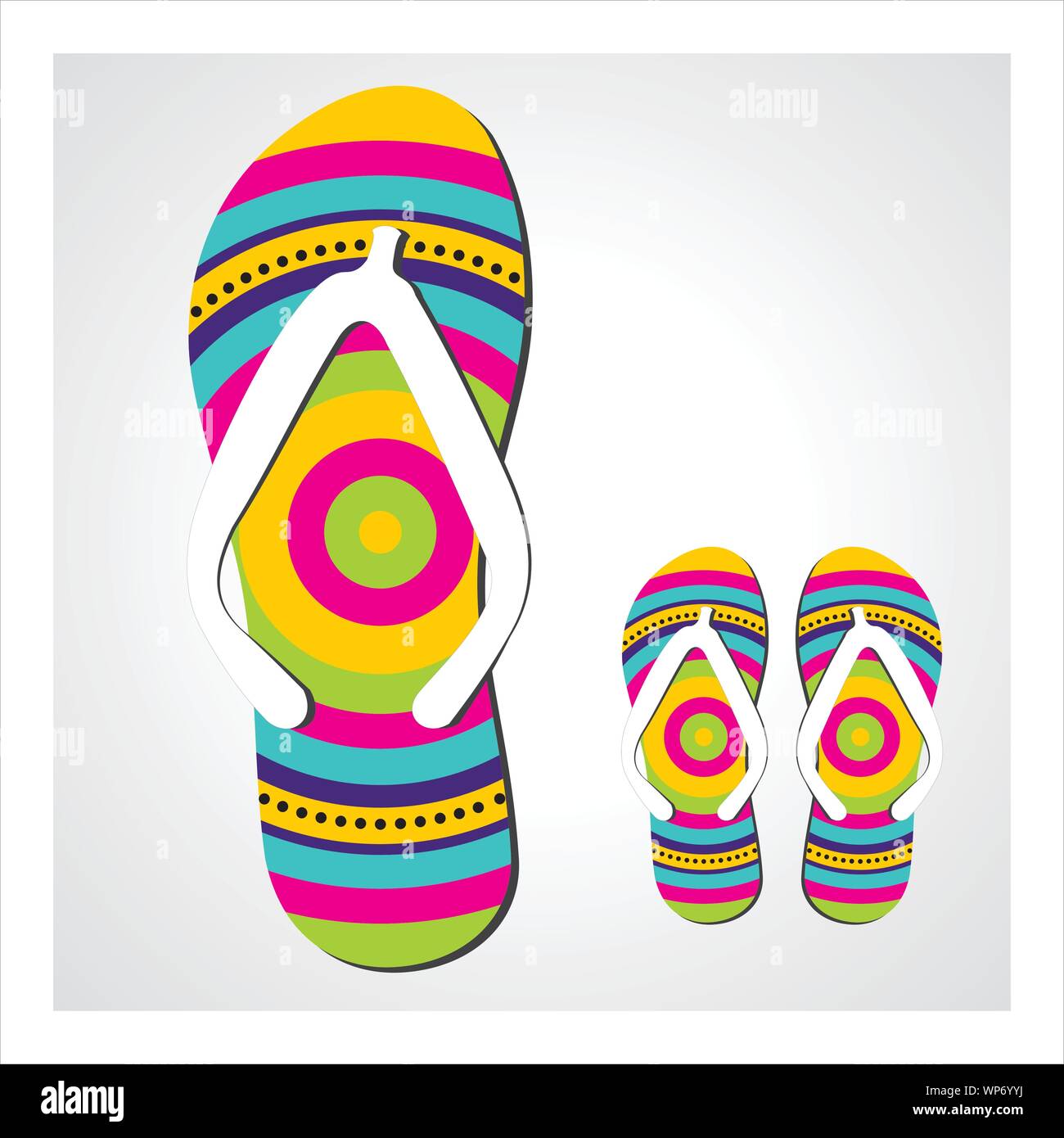 Colorful flip flops set Stock Vector Image & Art - Alamy