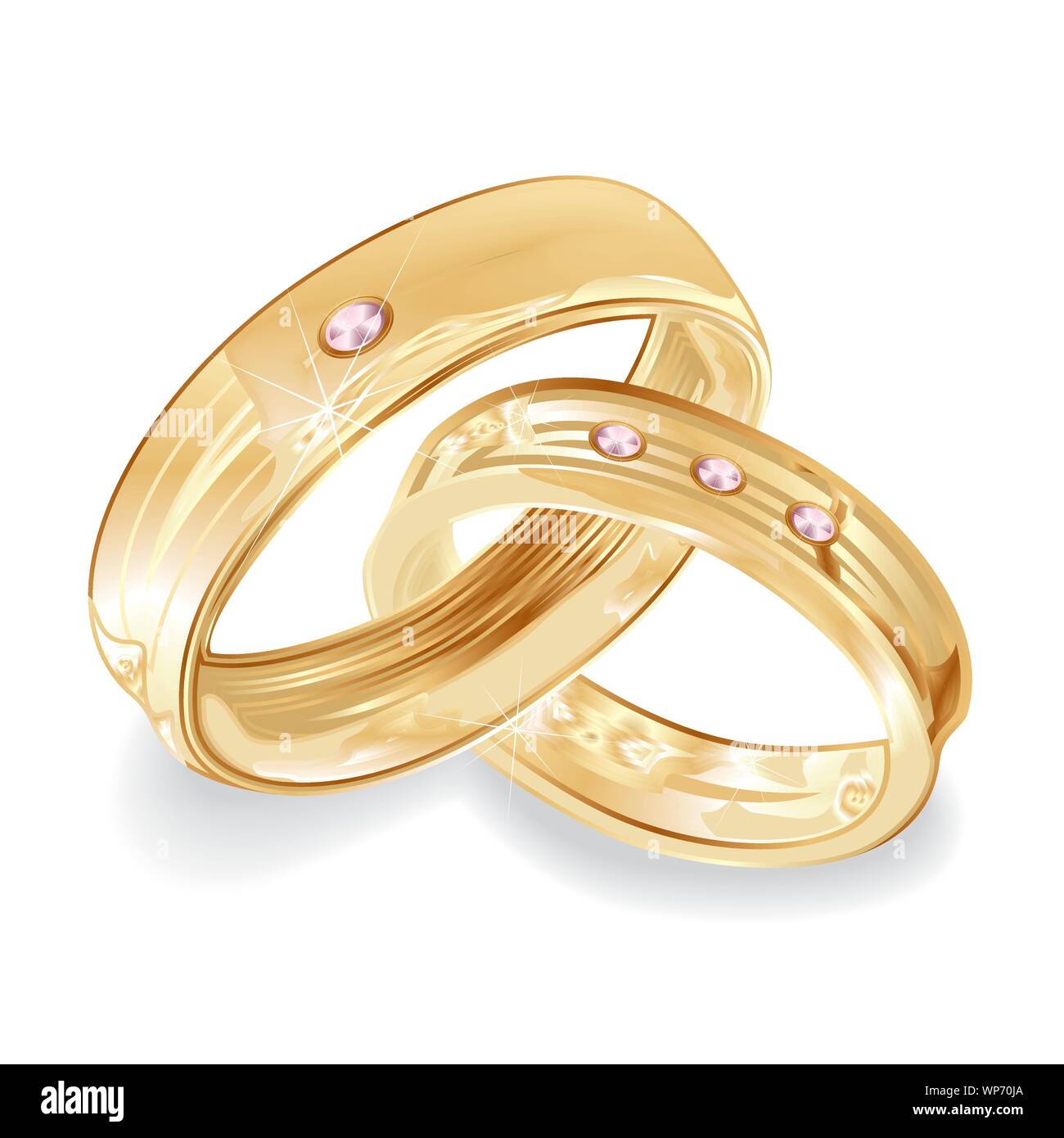 Gold wedding rings Stock Vector Image & Art Alamy
