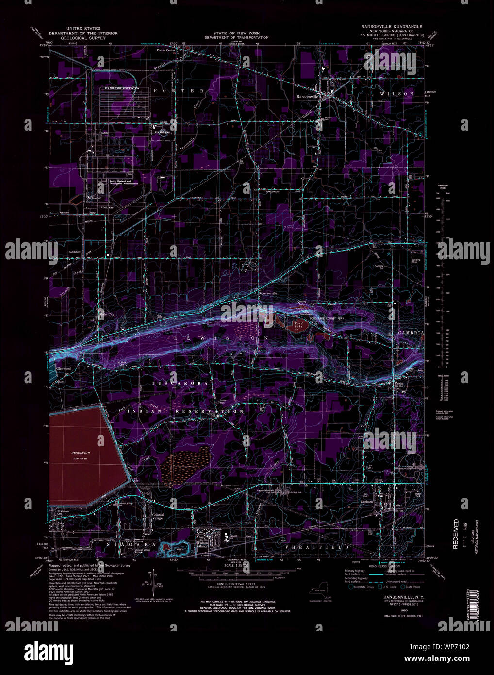 New York NY Ransomville 136221 1980 25000 Inverted Restoration Stock Photo Alamy