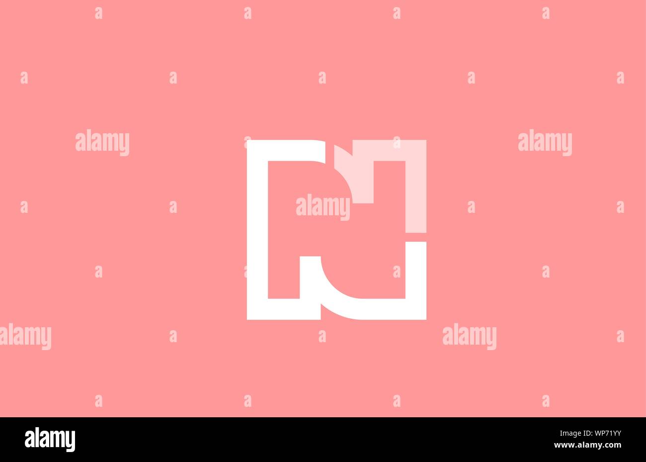 pink white alphabet letter n for logo icon design. Suitable as a ...