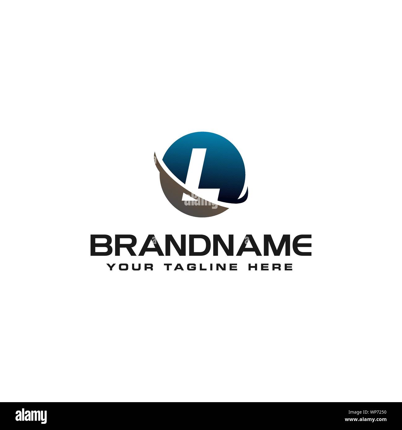 initial L technology swoosh company letter logo design vector icon ...