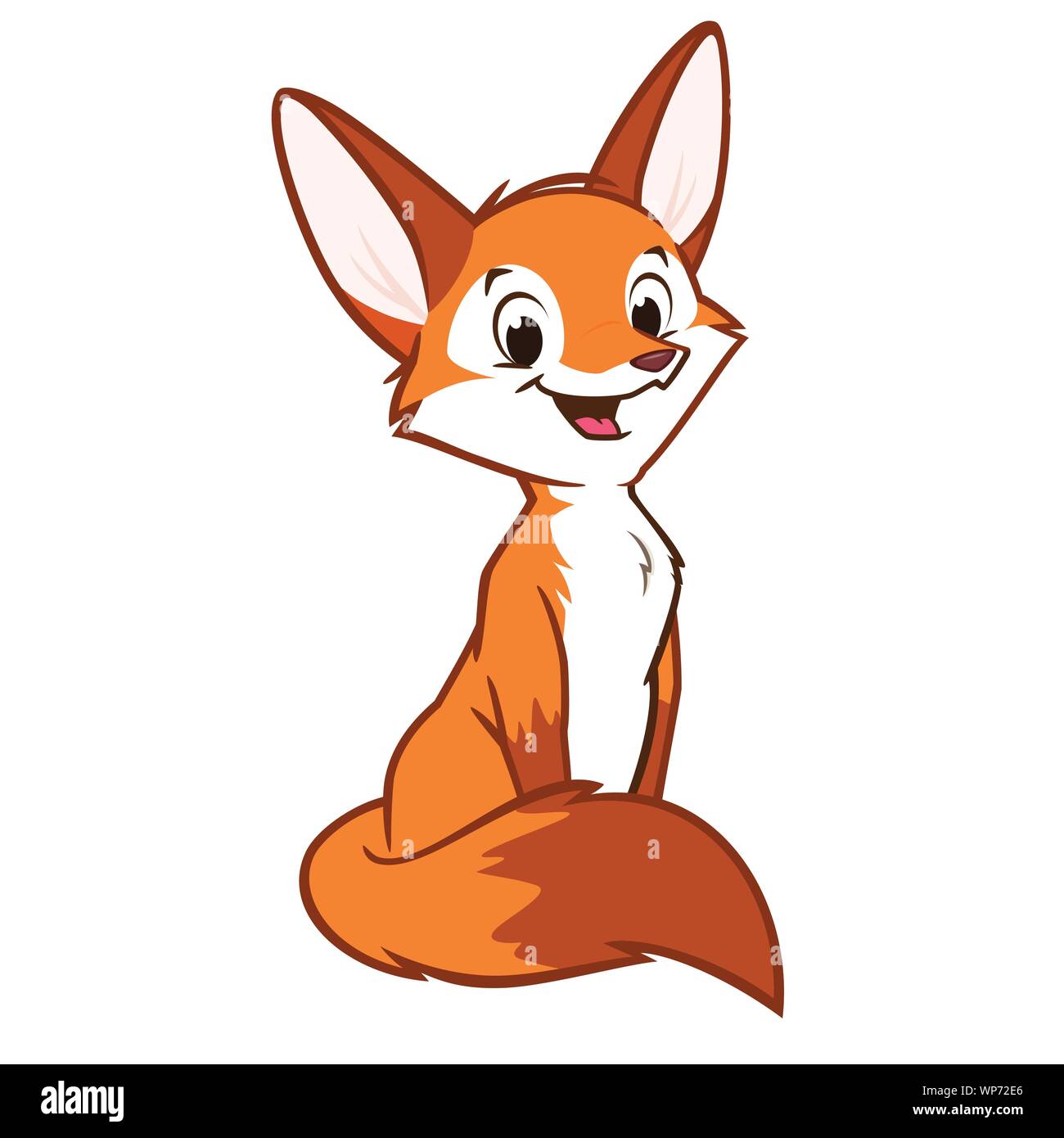 Cute Cartoon Fox Stock Vector Image & Art - Alamy