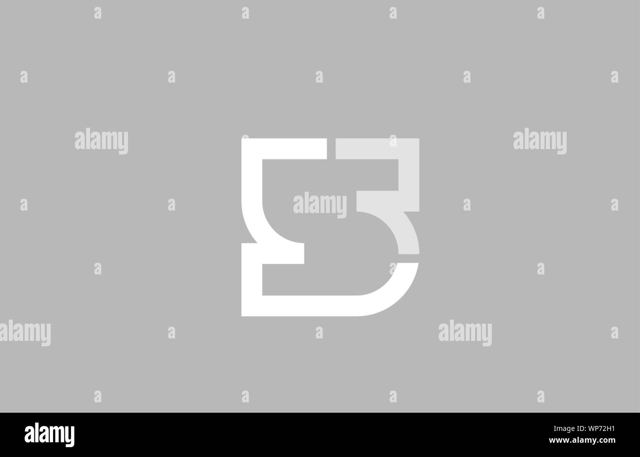 5 number in grey white colors for logo icon company. Suitable as logotype for a business Stock Vector