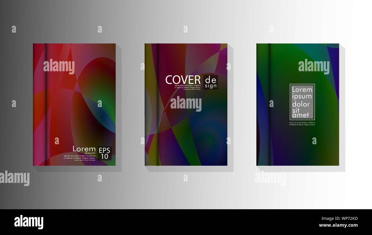 Vector collection of book cover backgrounds for brochures, leaflets ...