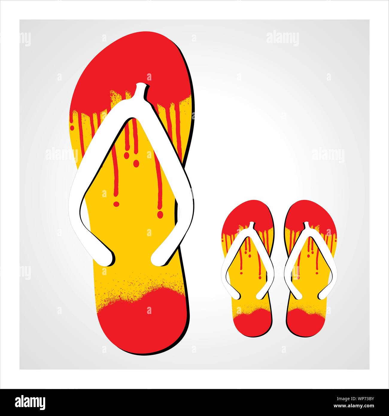 Colorful flip flops set Stock Vector Image & Art - Alamy