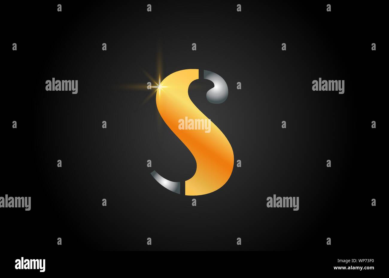 s gold alphabet letter logo design suitable for a company or business ...