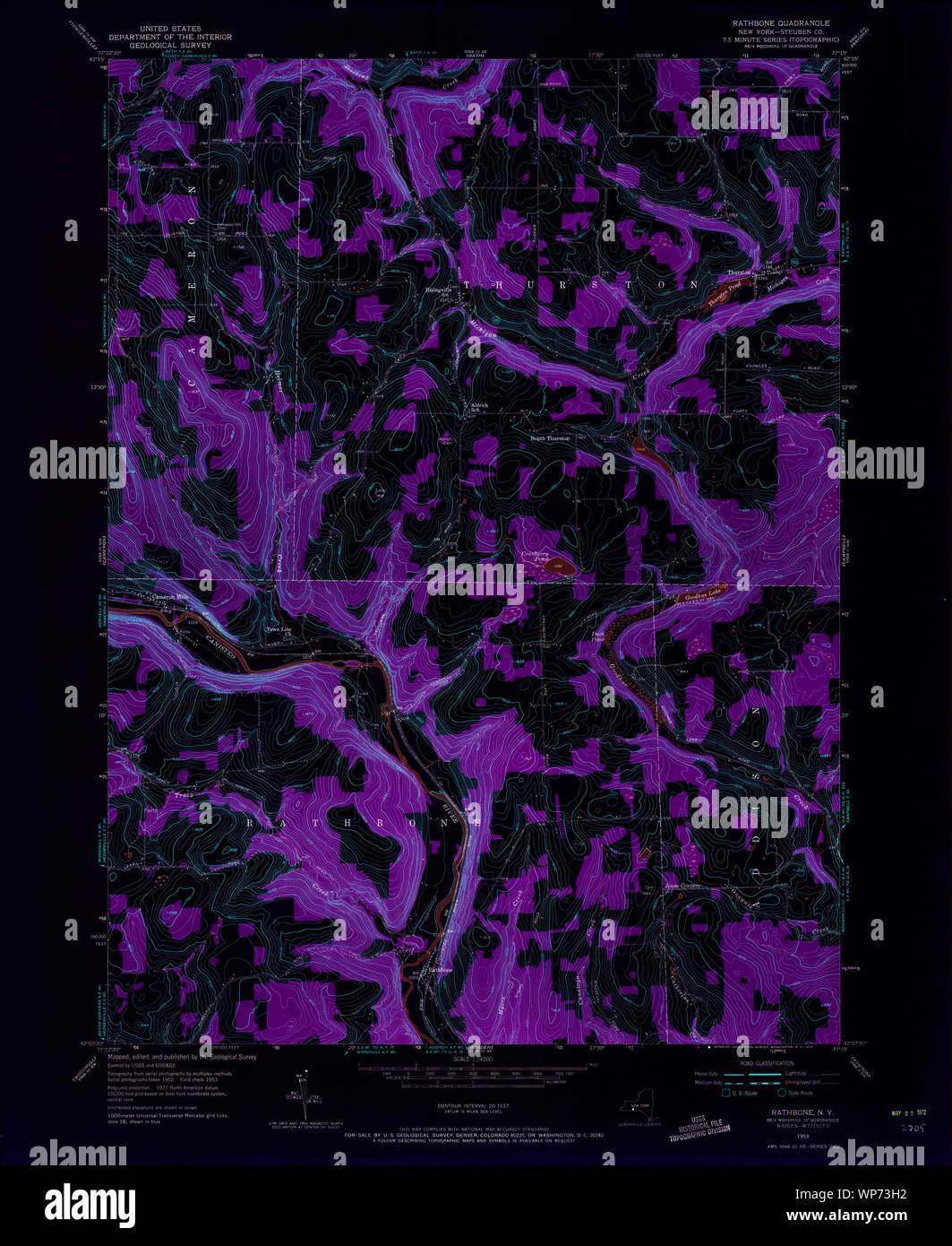 New York NY Rathbone 136022 1953 24000 Inverted Restoration Stock Photo