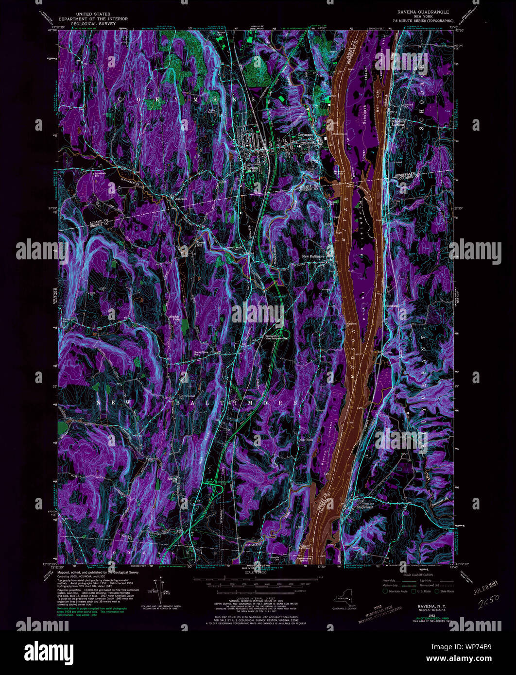 New York NY Ravena 136026 1953 24000 Inverted Restoration Stock Photo Alamy