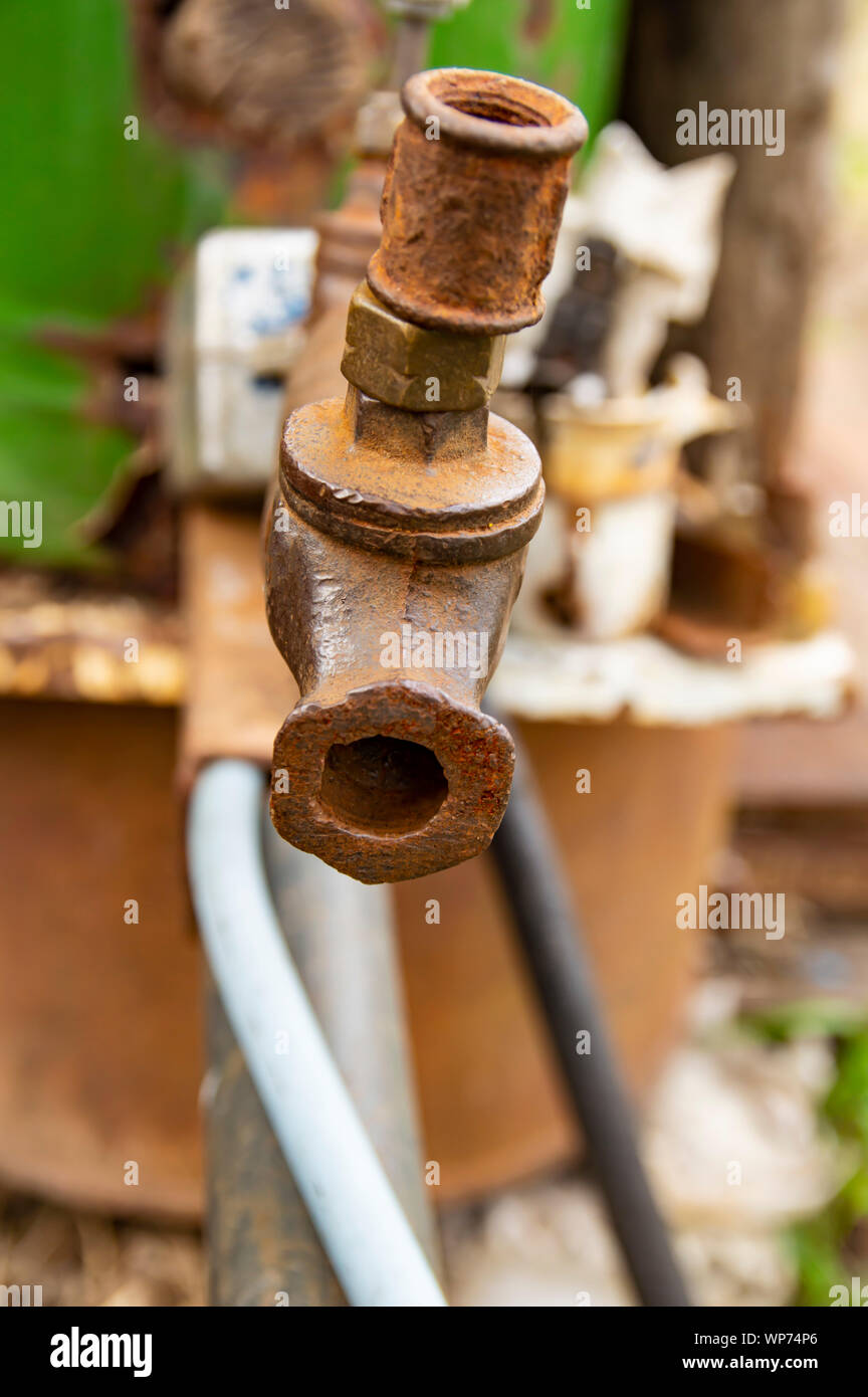 Old Rusty Plumbing Faucet Water Pipe Stock Photo 271835374 Alamy