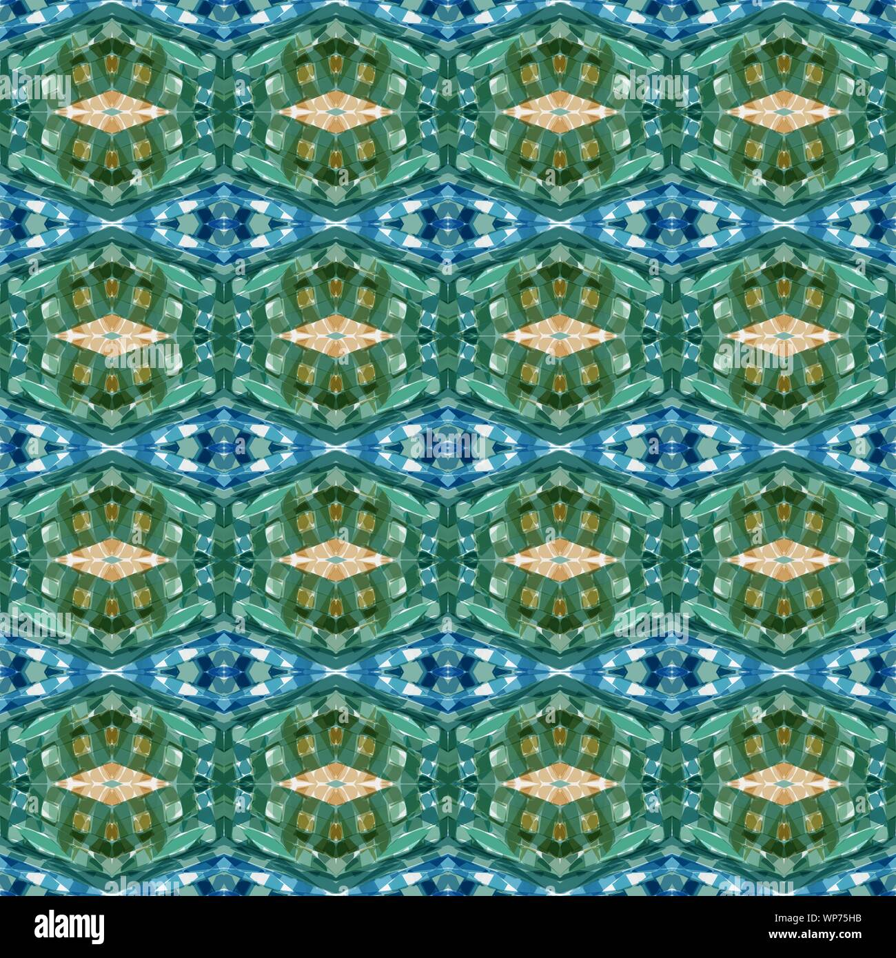 seamless pattern with teal blue, sea green and pastel gray colors. can ...