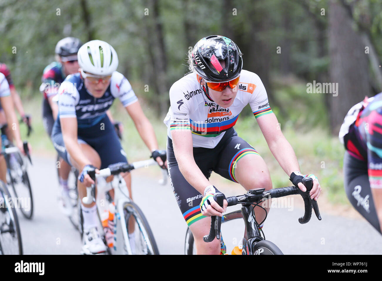 NIJVERDAL - 06-09-2019, cycling, Boels Ladies Tour, etappe 3, Anna van der Breggen in the peloton Stock Photo