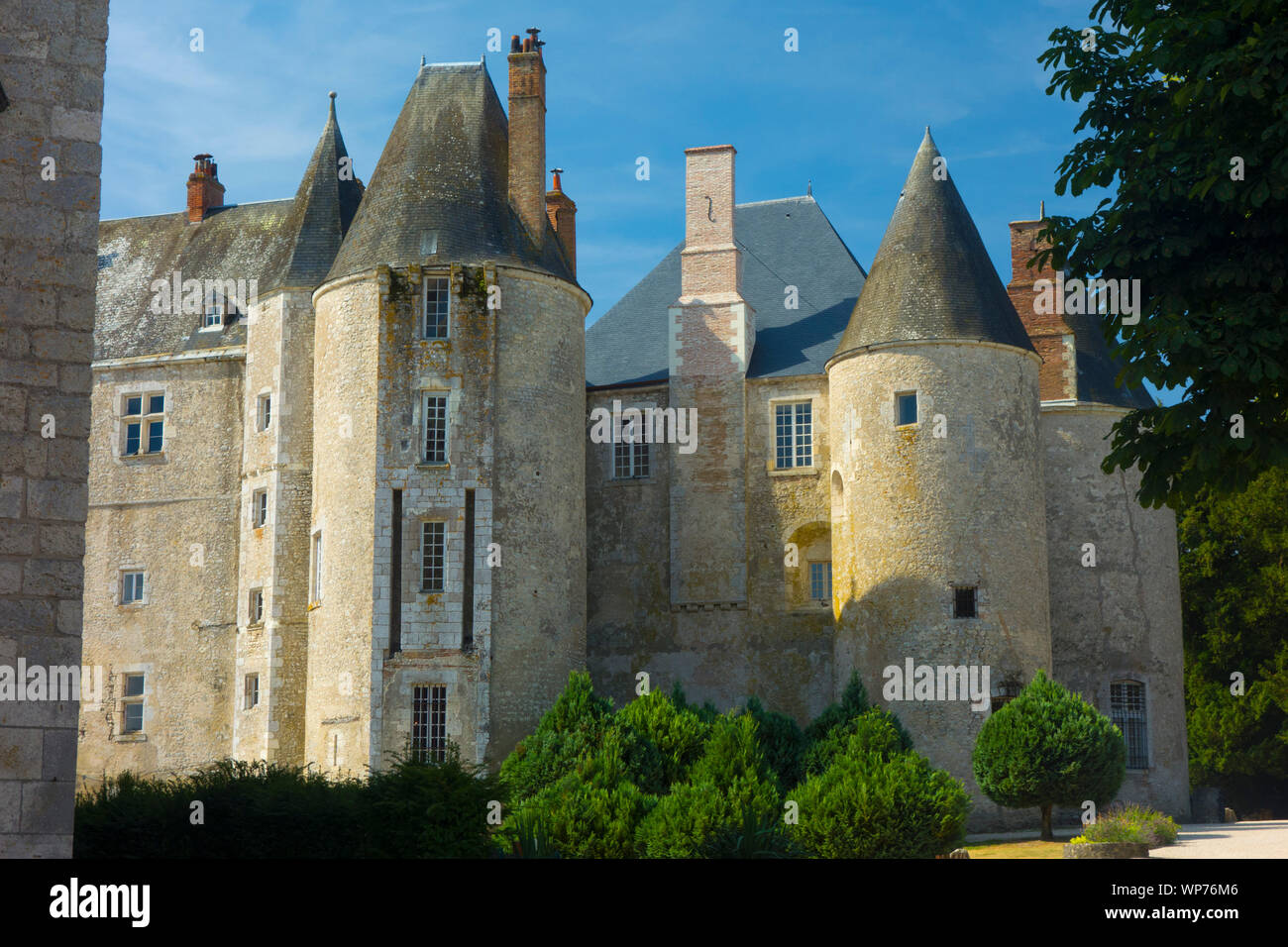 France, Loiret (45), Meung-sur-Loire, castle Stock Photo