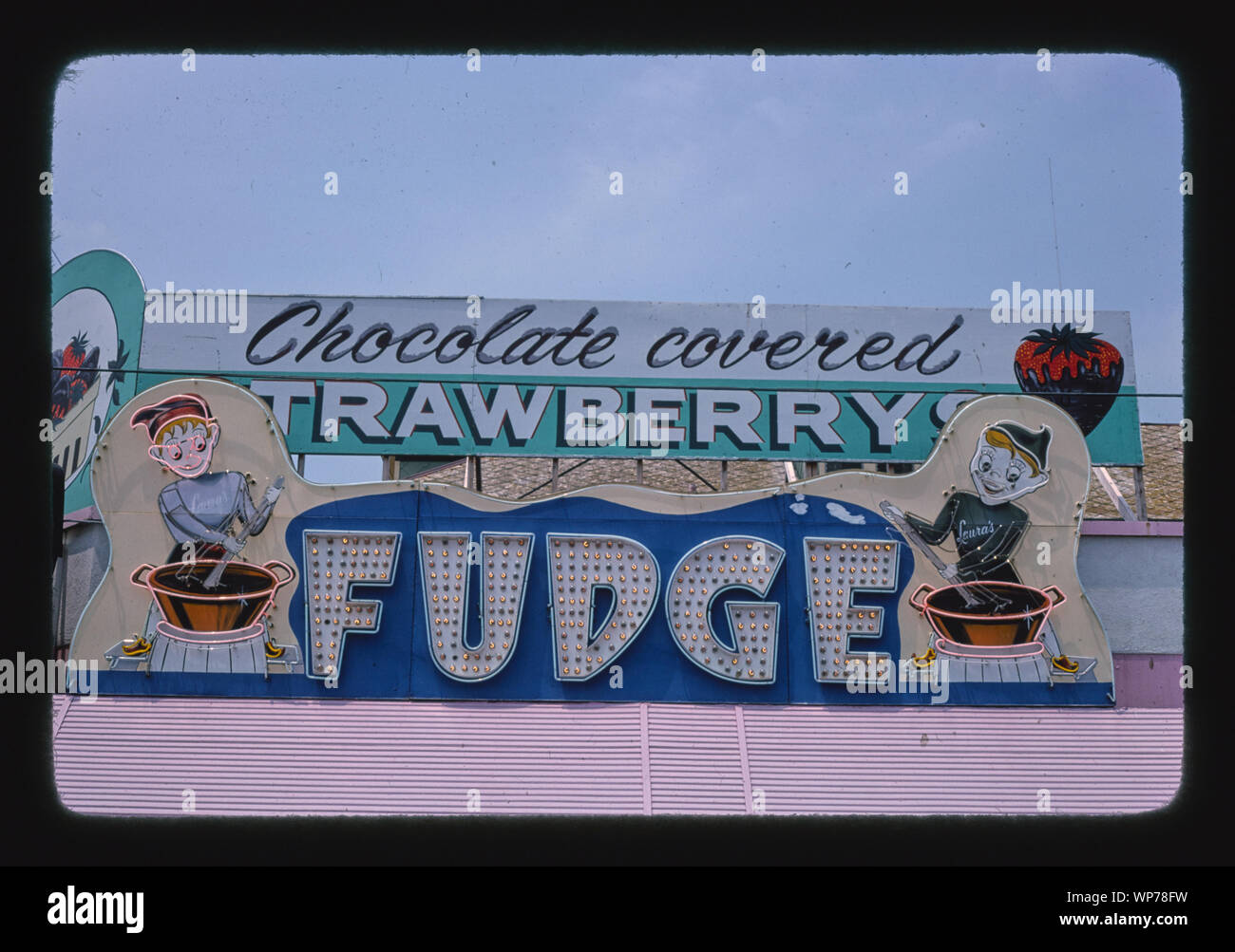 Laura's Fudge sign, Wildwood, New Jersey Stock Photo Alamy
