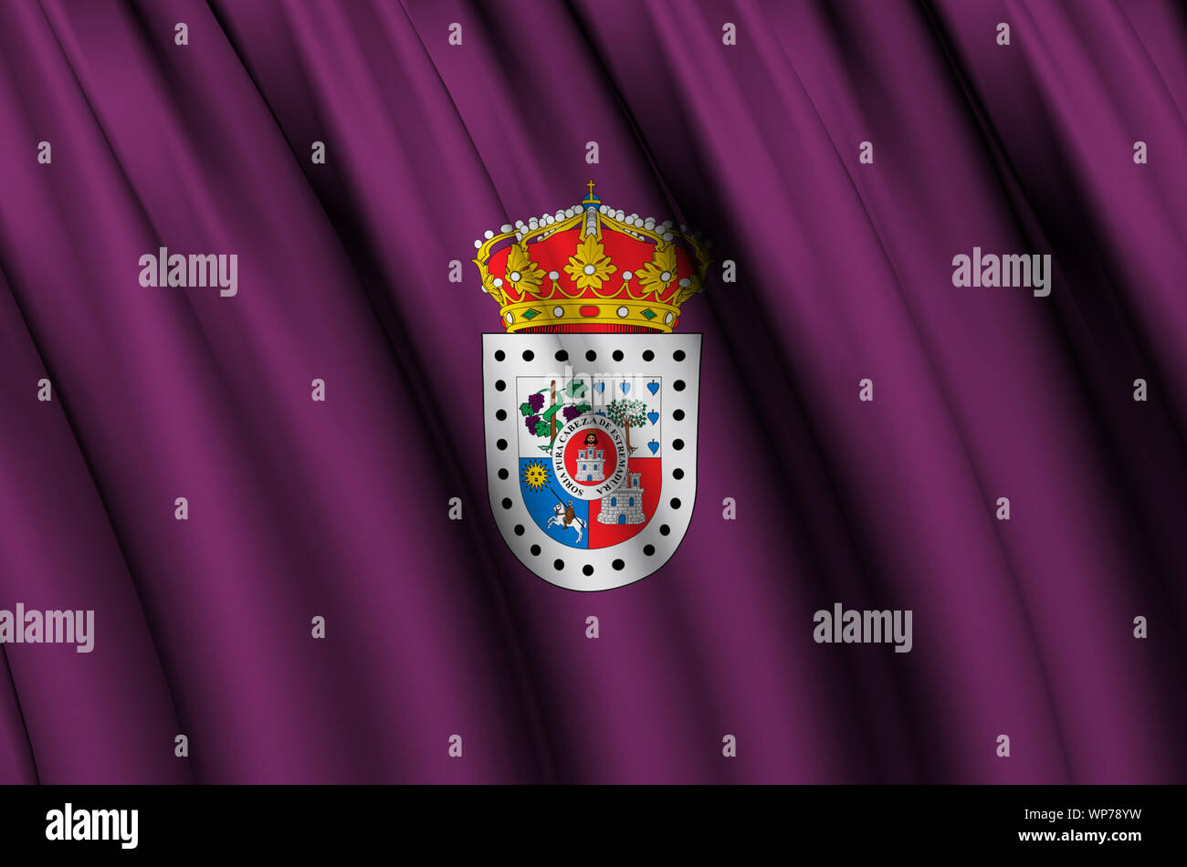 Soria waving flag illustration. Regions and cities of Spain. Perfect ...