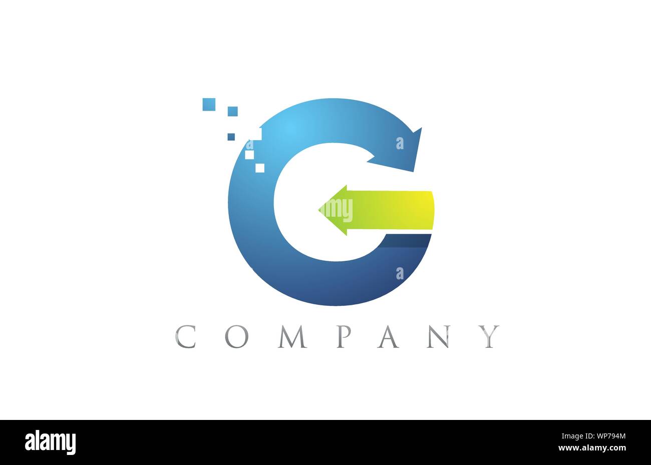 G Blue Green Alphabet Letter Logo Icon Design Suitable For A Company Or Business Stock Vector Image Art Alamy