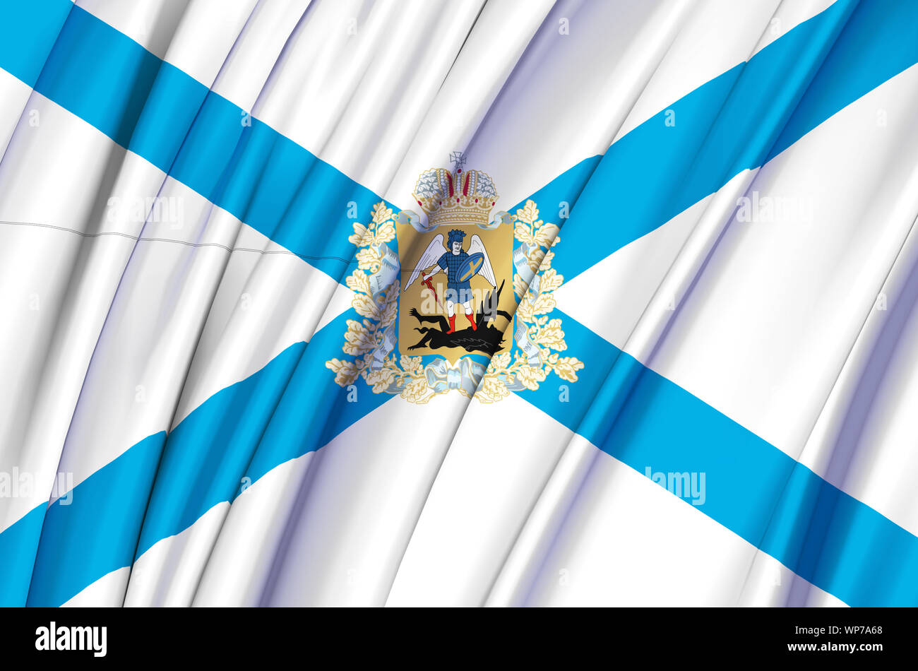 Arkhangelsk waving flag illustration. Regions of Russia. Perfect for ...