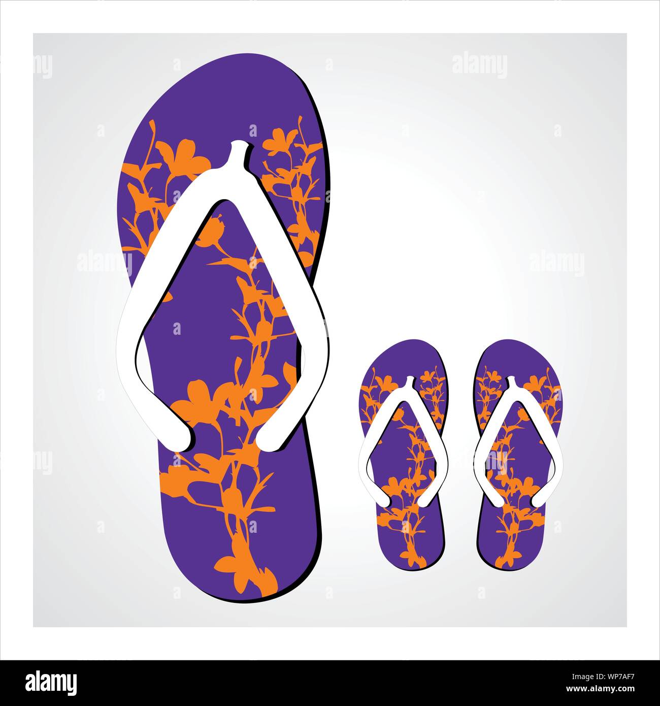 Colorful flip flops set Stock Vector Image & Art - Alamy