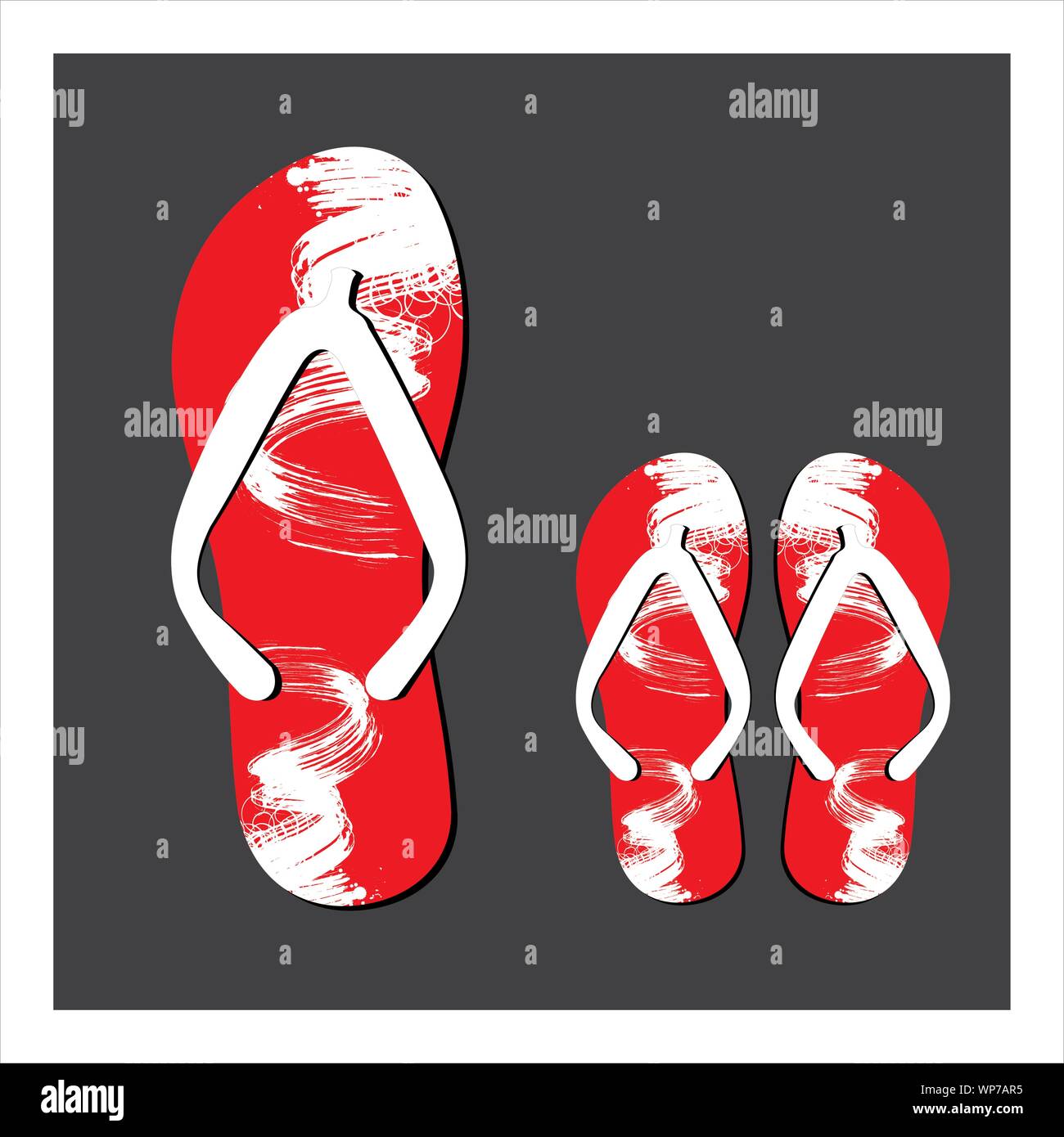 Colorful flip flops set Stock Vector Image & Art - Alamy
