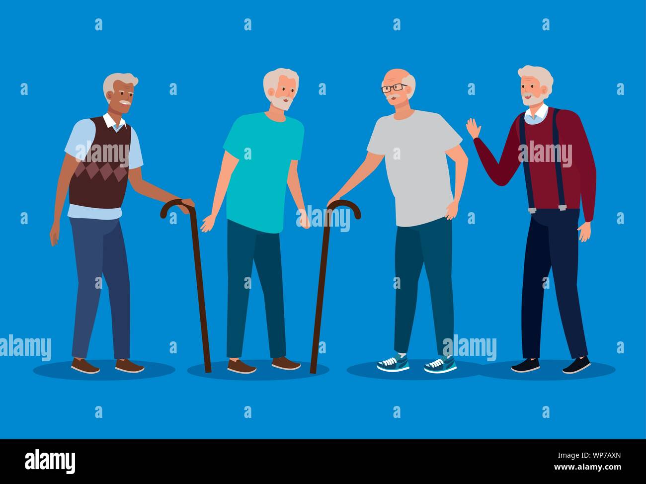 set of old men with casual clothes Stock Vector Image & Art - Alamy