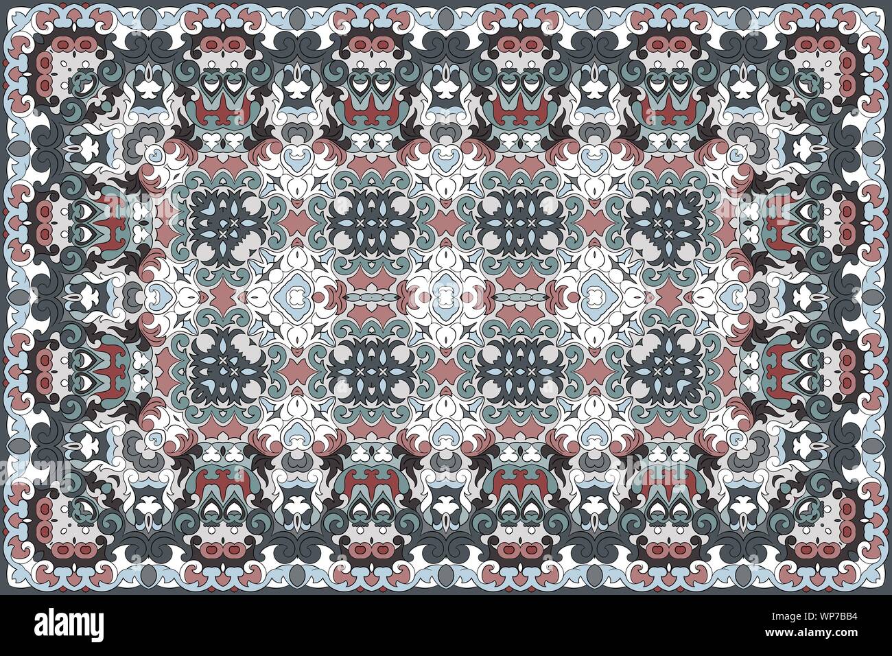 Vintage Arabic pattern. Persian colored carpet. Rich ornament for ...