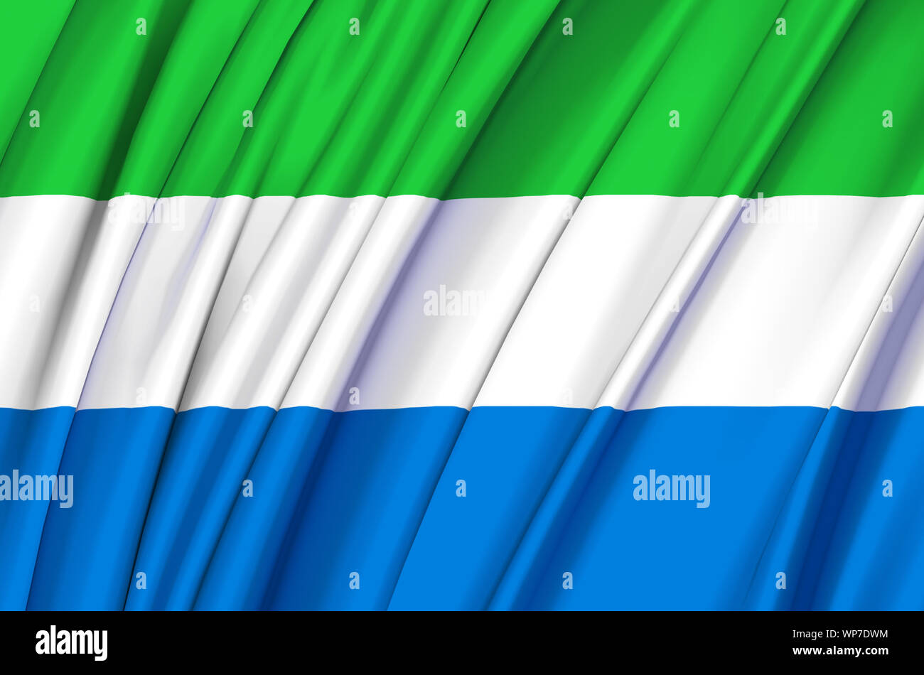 Sierra Leone waving flag illustration. Countries of Africa. Perfect for  background and texture usage Stock Photo - Alamy