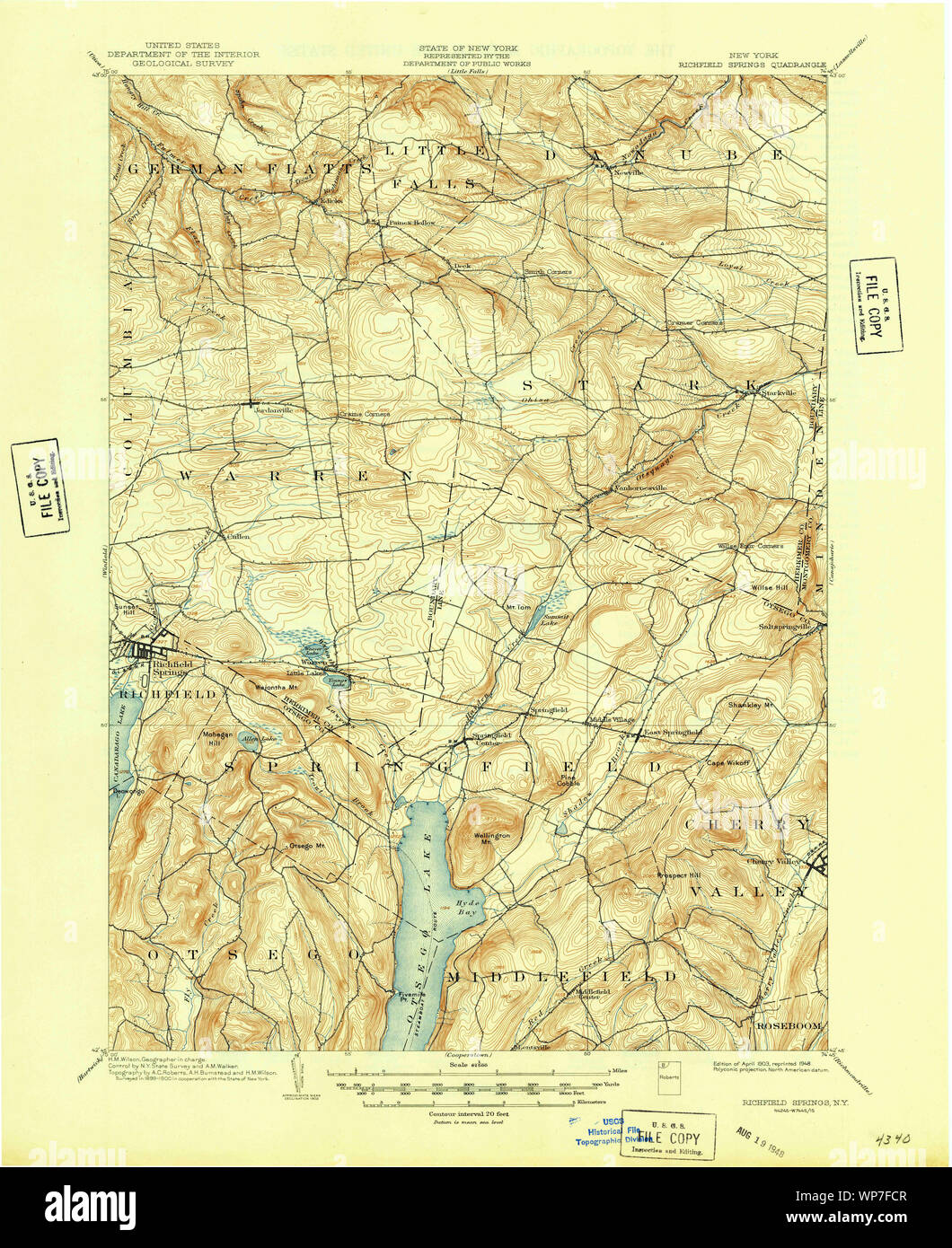 New York NY Richfield Springs 136443 1903 62500 Restoration Stock Photo