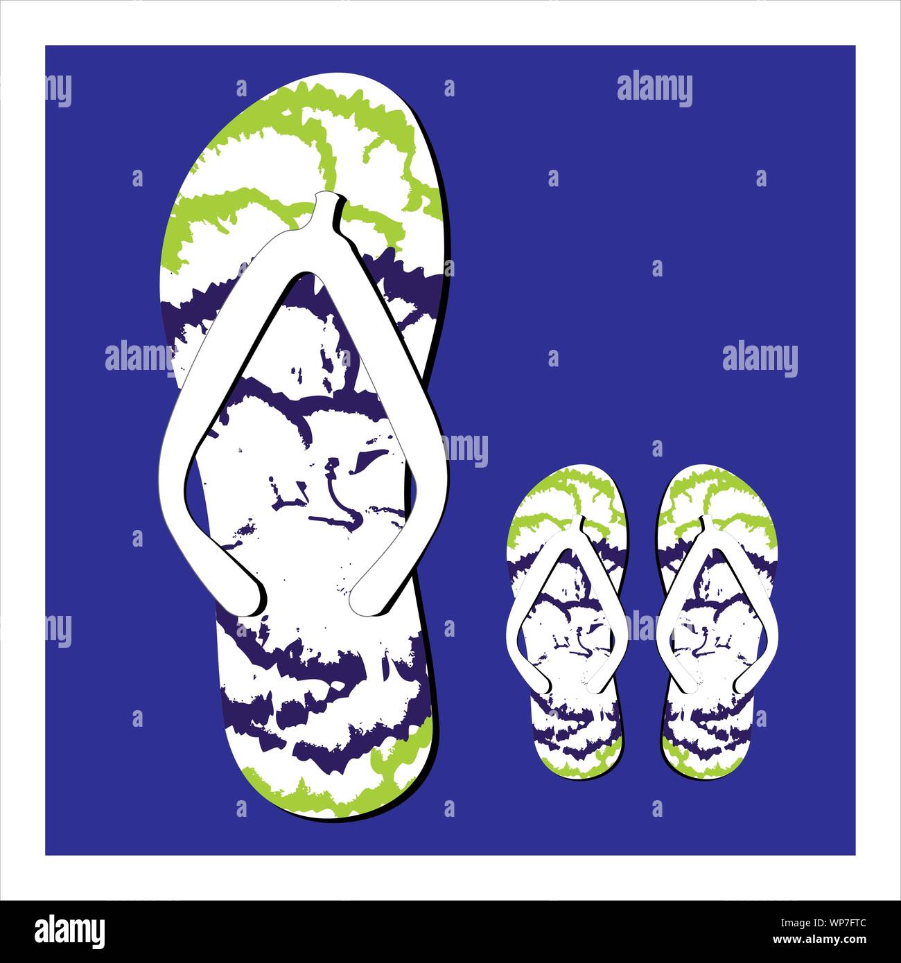 Colorful flip flops set Stock Vector Image & Art - Alamy