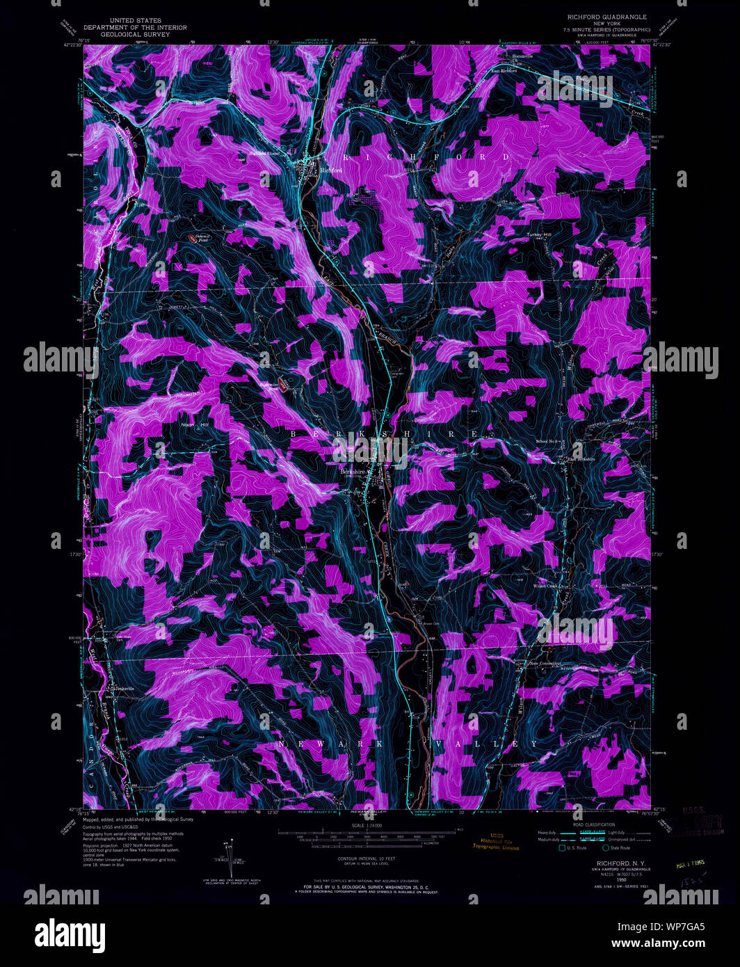 New York NY Richford 136065 1950 24000 Inverted Restoration Stock Photo