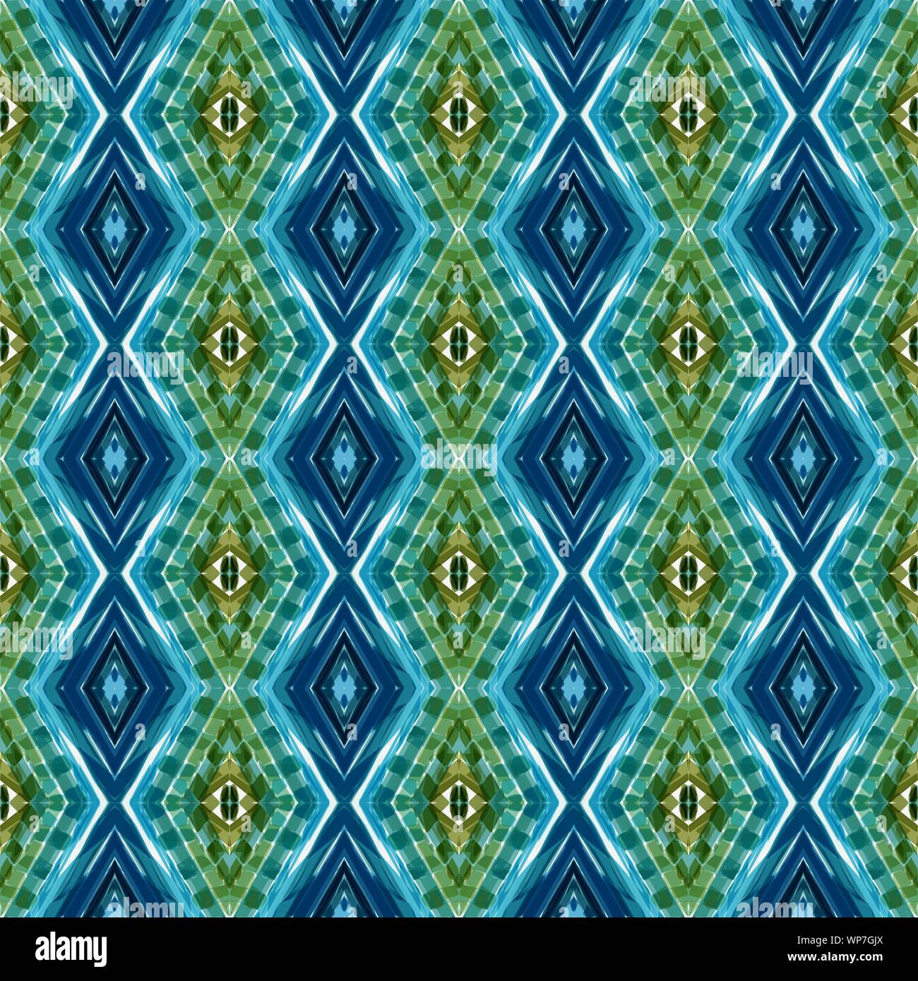 seamless pattern with teal blue, light gray and medium turquoise colors ...