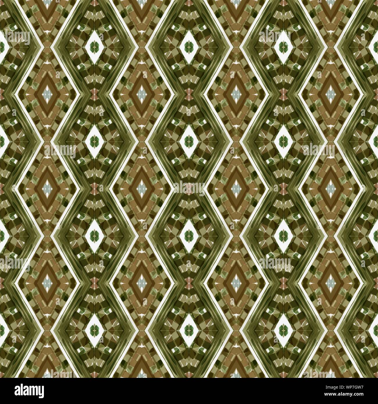 Single Repeat Pattern Olive seamless repeating pattern with dark olive green, beige and pastel ...
