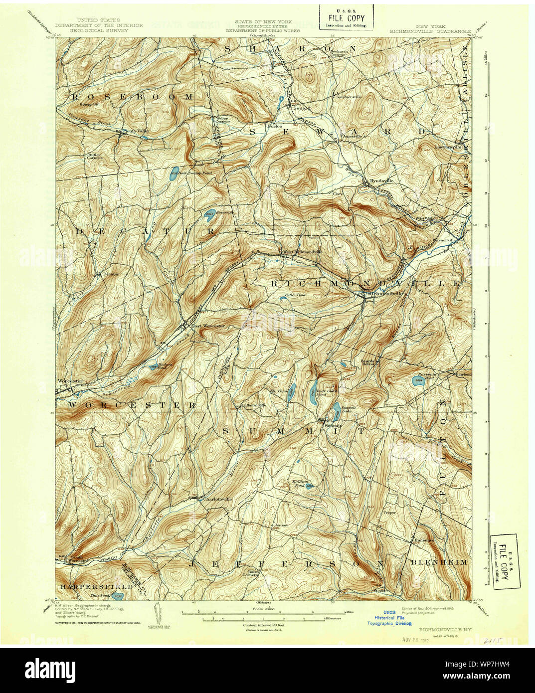 New York NY Richmondville 136445 1904 62500 Restoration Stock Photo Alamy