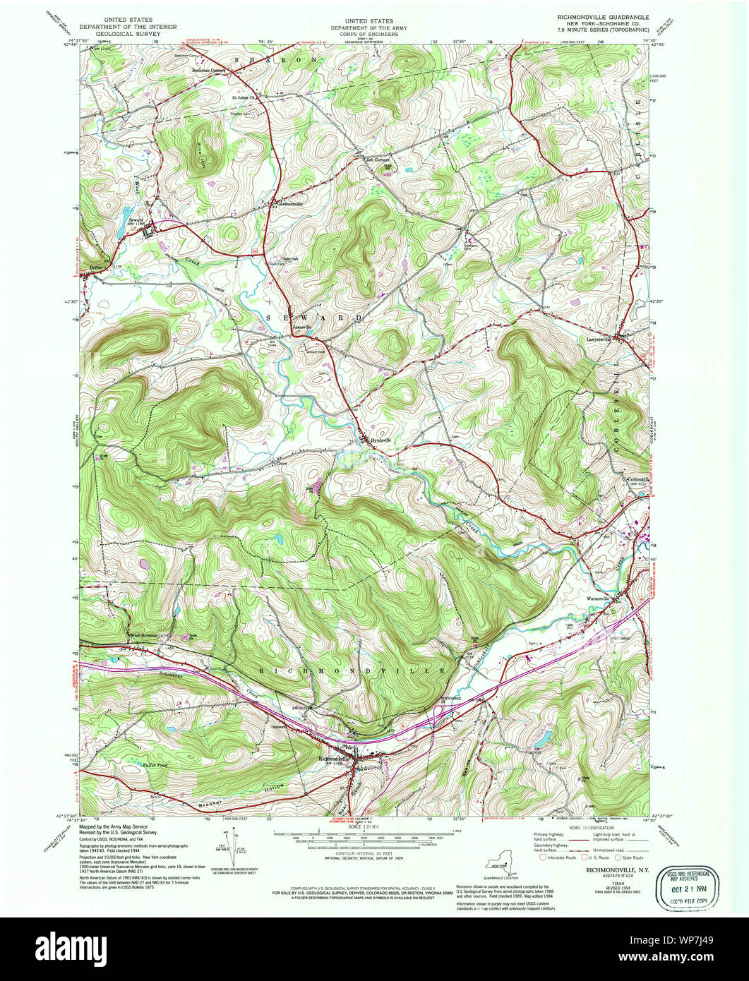 New York NY Richmondville 136858 1944 24000 Restoration Stock Photo Alamy