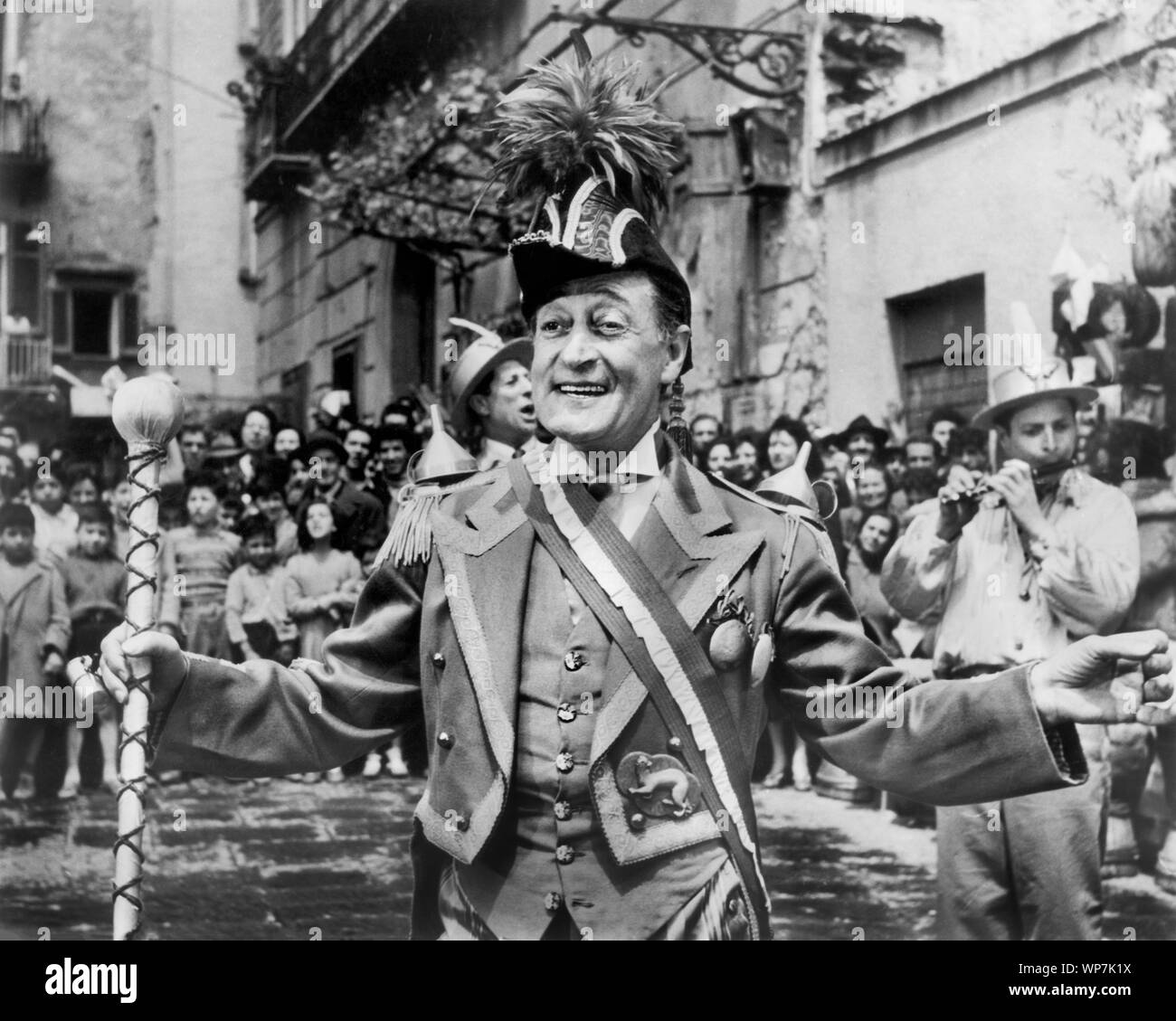 Toto, on-set of the Italian Film, 'The Gold of Naples', aka 'L'oro di Napoli',  Ponti-De Laurentiis Cinematografica, Paramount Pictures, 1954 Stock Photo