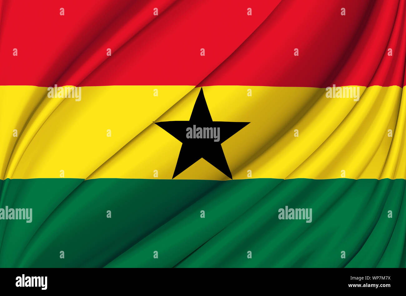 Ghana waving flag illustration. Countries of Africa. Perfect for ...