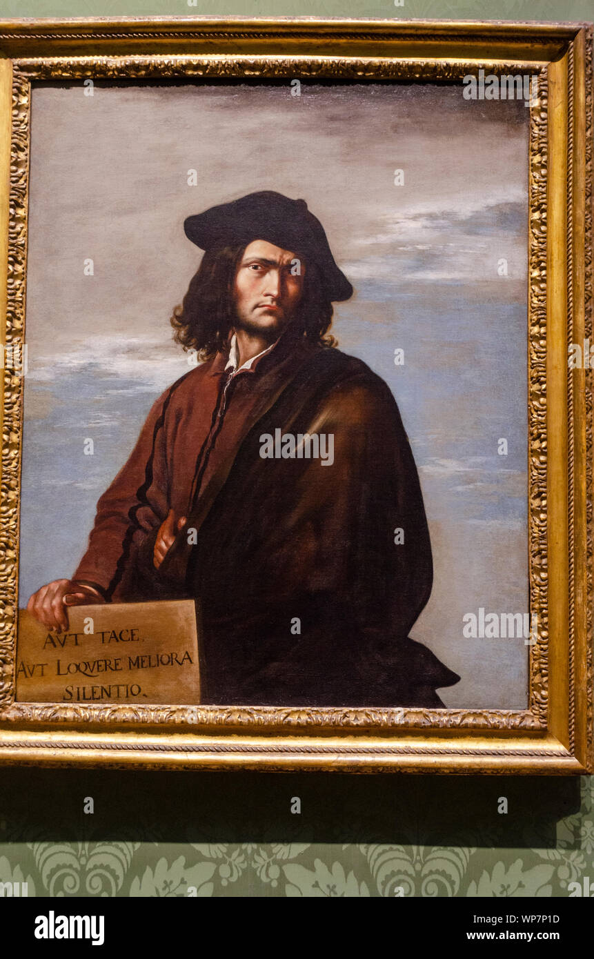 Self-portrait by Salvator Rosa Stock Photo