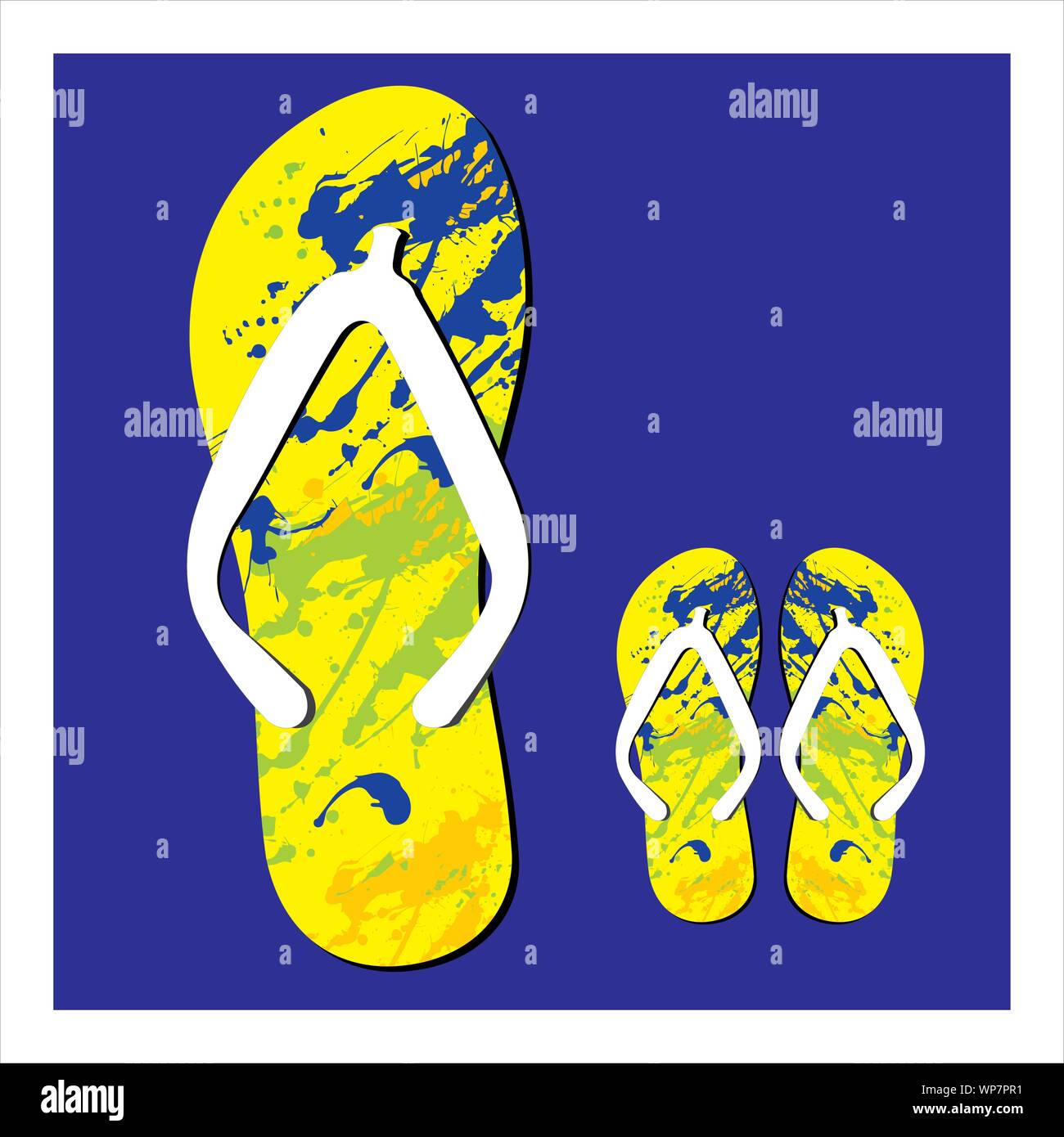 Colorful flip flops set Stock Vector Image & Art - Alamy