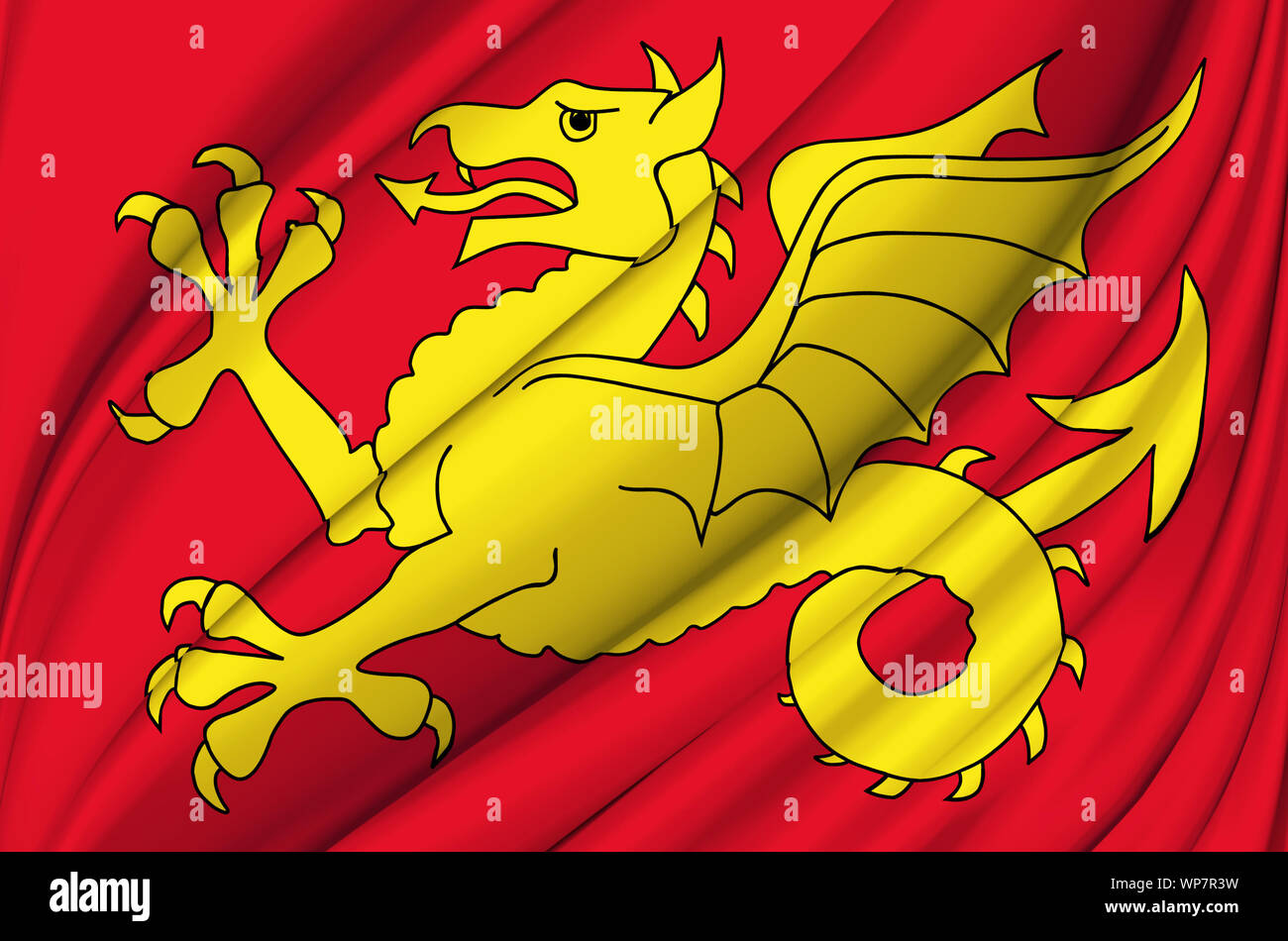 wessex-waving-flag-illustration-regions-of-england-and-united-kingdom
