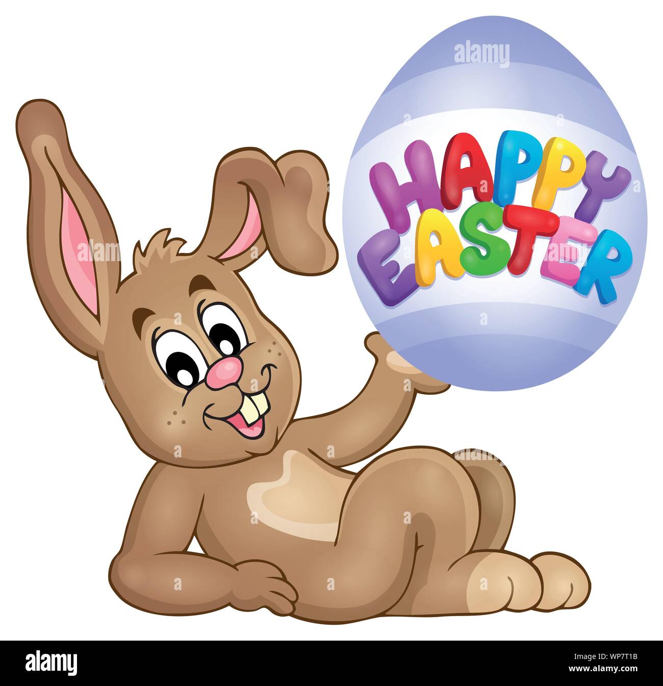 Easter image with cute bunny theme 3 Stock Vector