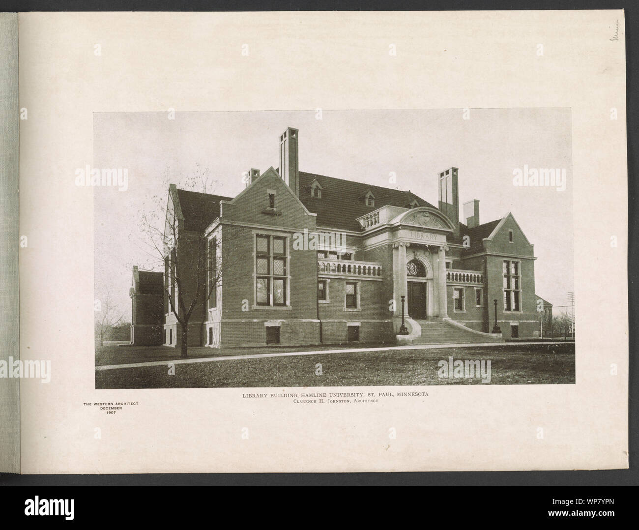 Library building, Hamline University, St. Paul, Minnesota Clarence H. Johnston, architect. Stock Photo