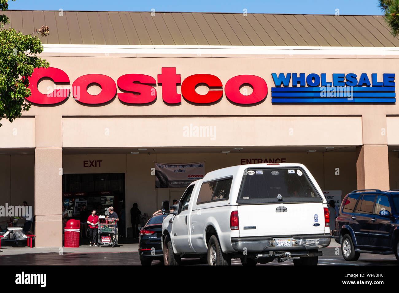 August 24, 2019 Foster City / CA / USA - Busy Costco Wholesale location in San Francisco Bay Area Stock Photo