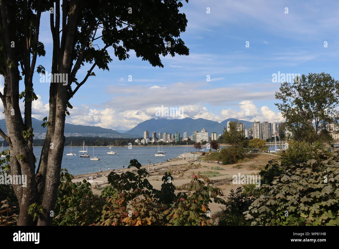 View from Kitsilano beach, Vancouver Stock Photo