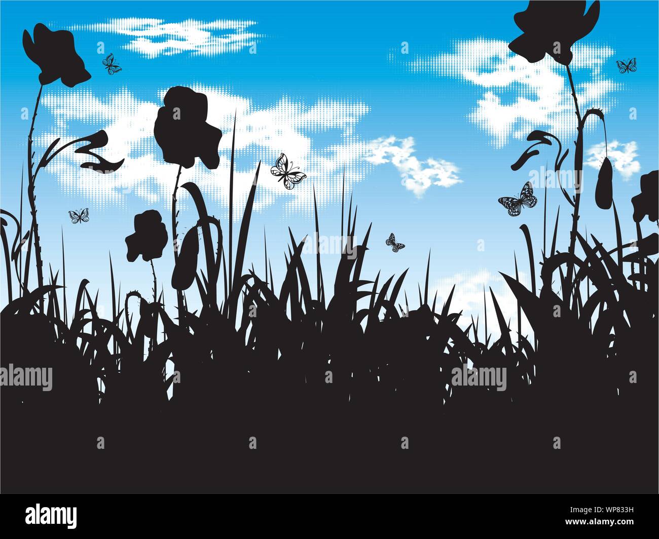 Blue spring natural area Stock Vector Images - Alamy