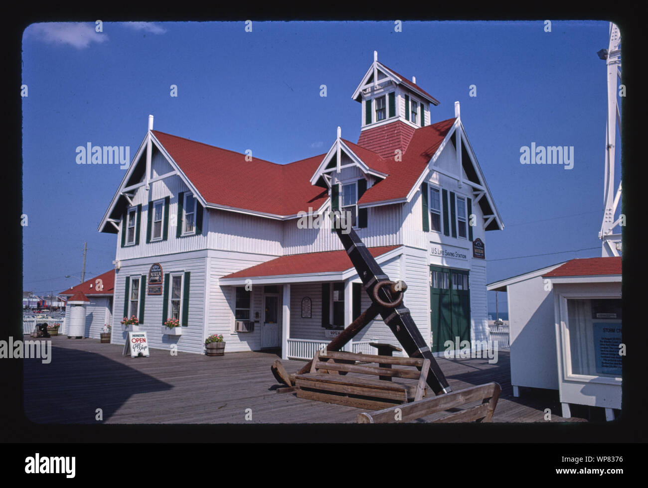 Life Saving Station Museum, wide angle, Ocean City, Maryland Stock Photo