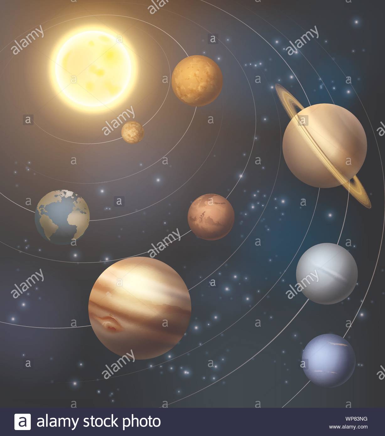 Solar System Map Planets Stock Photos Solar System Map