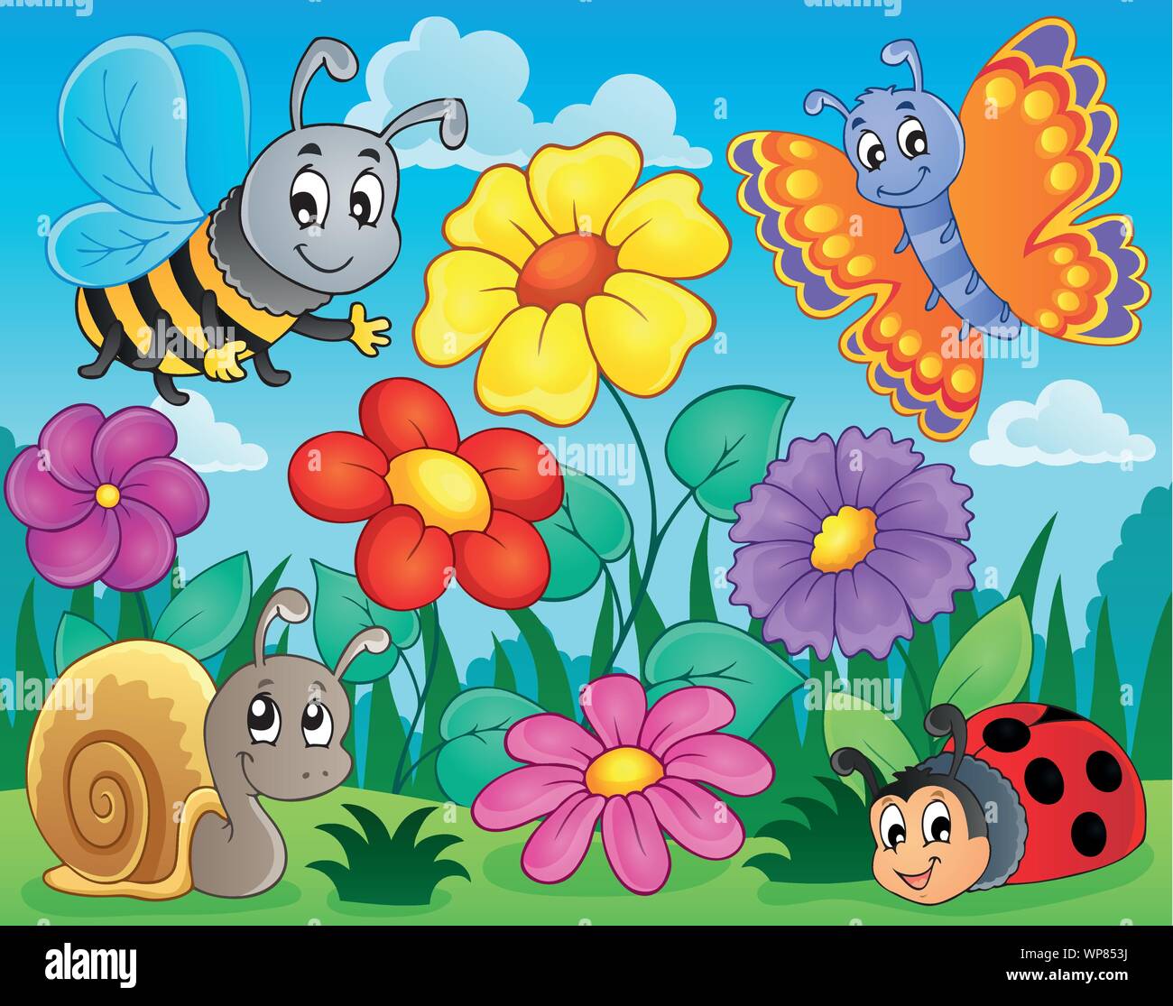 Flower topic image 5 Stock Vector