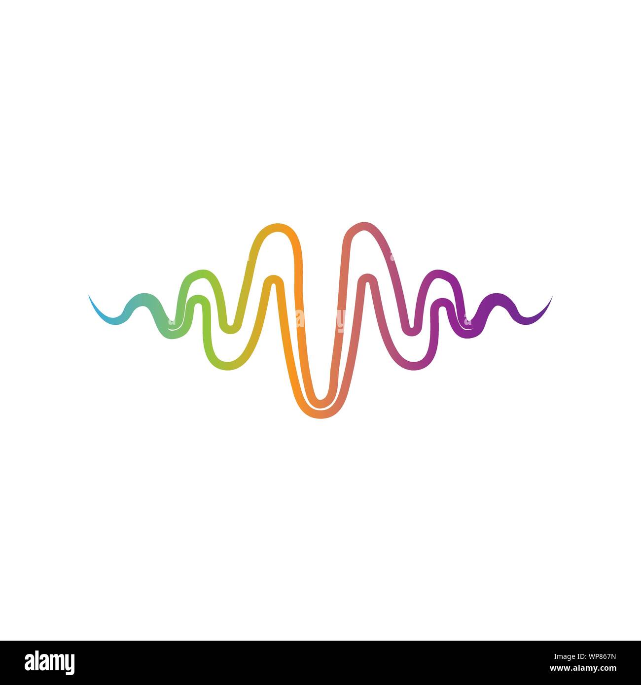 Sound wave logo template vector icon illustration Stock Vector Image ...