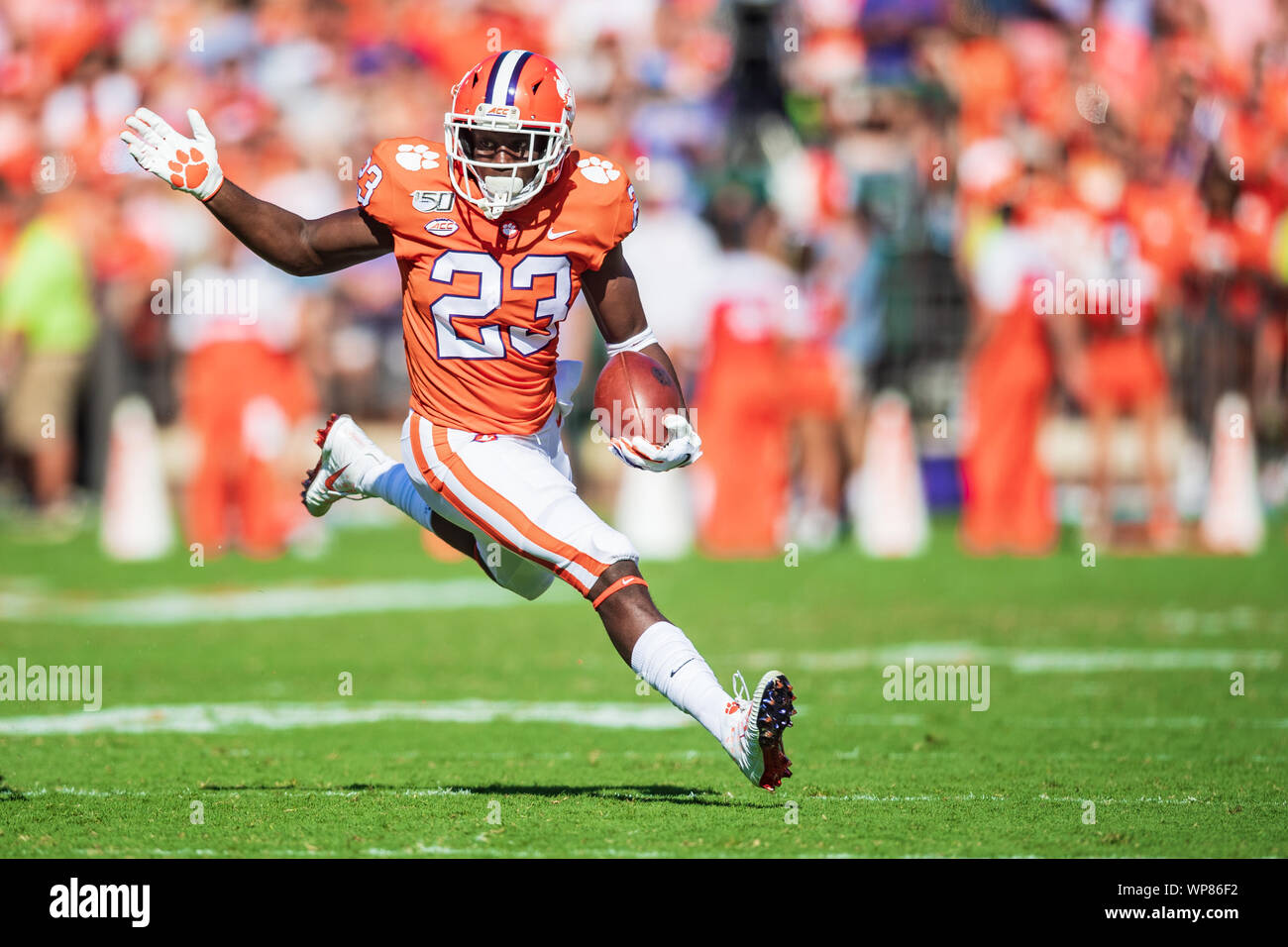 Clemson Tigers Running Back Lyn J Dixon 23 During The Ncaa