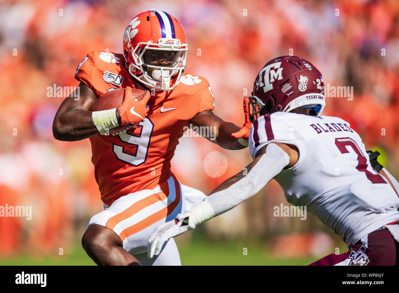 Clemson Tigers Running Back Travis Etienne 9 During The